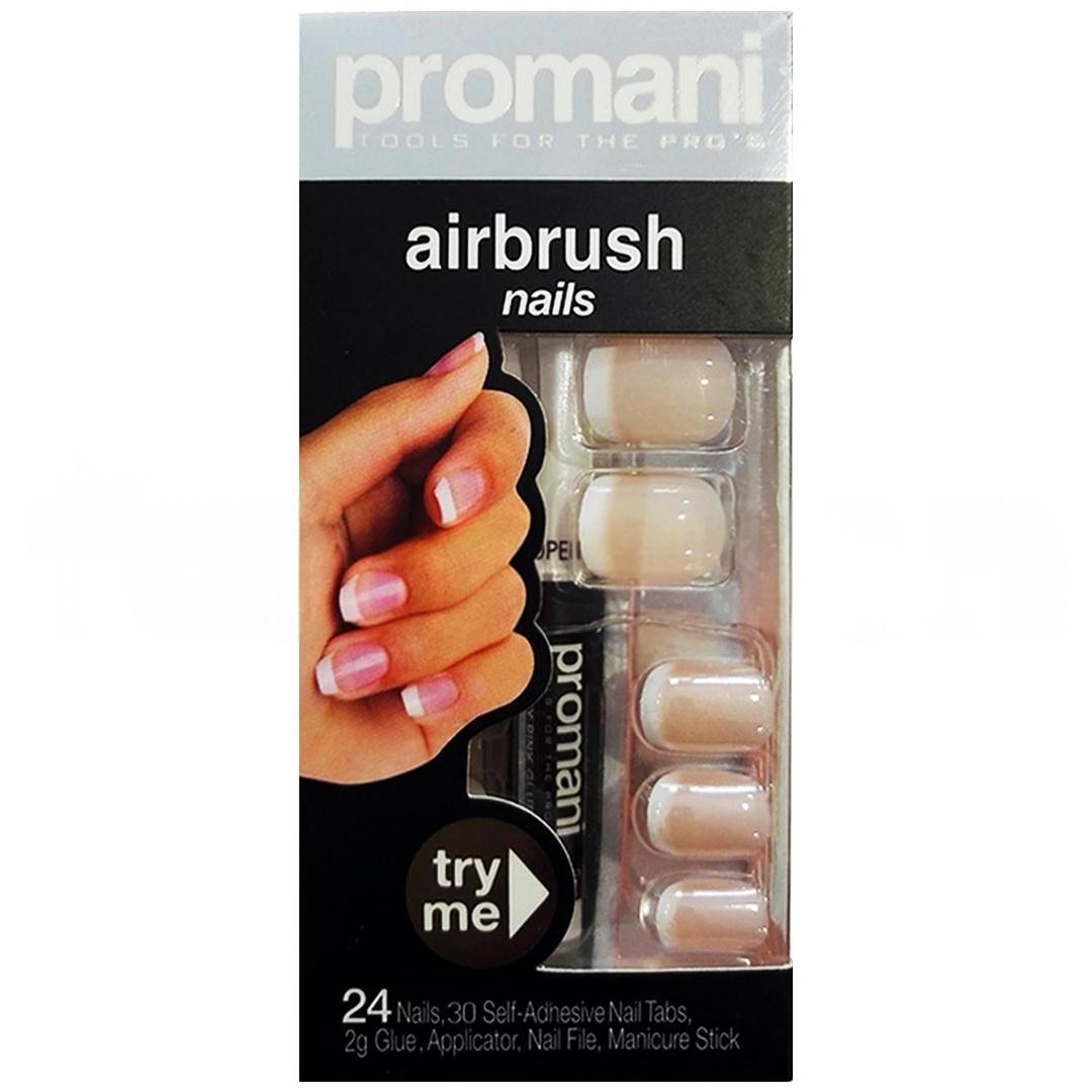 Promani Pembe Renk Takma Tırnak - Air Brush Nails Fingers 5011