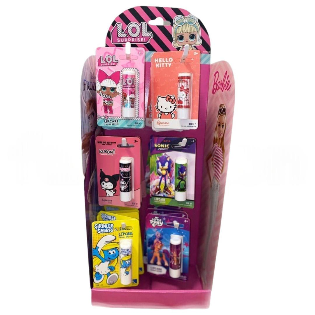 Lol + Frozen + Barbie Lip Dudak Kremi Stant 30'lu