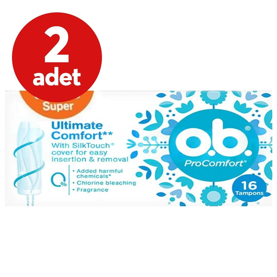 O.B. ProComfort Tampon Süper 16'lı - 2 Adet