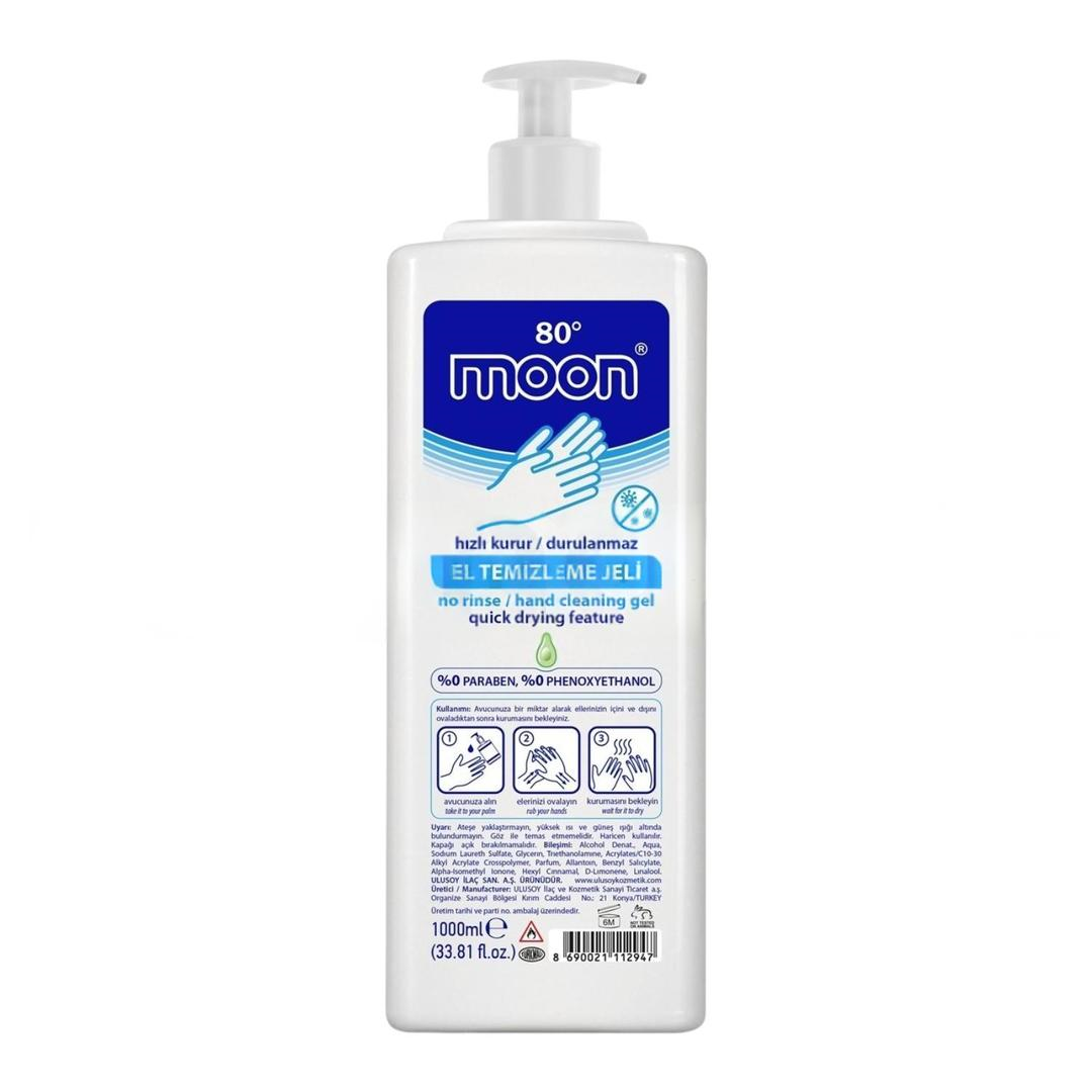 Moon El Temizleme Jeli Pompali 1 lt (Biyosidal Ruhsatlı)