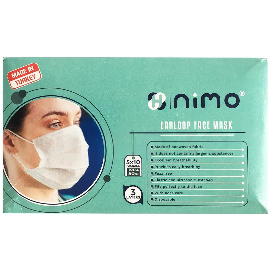 Nimo 3 Katlı Cerrahi Maske Telli 50'li