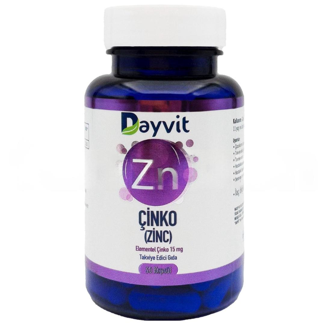 Dayvit Zn Çinko Zinc 15 mg 30 Kapsül