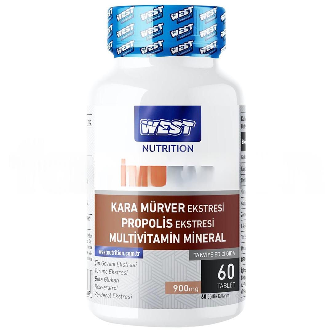 West Nutrition İmutab Kara Mürver & Propolis Ekstreli Multivitamin & Mineral 60 Tablet