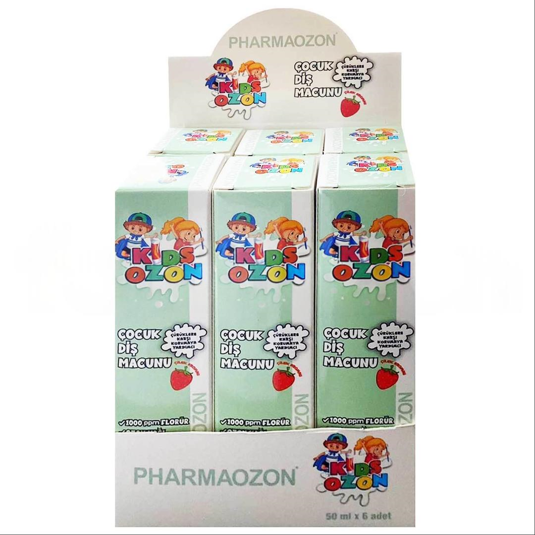 Kidsozon Çocuk Diş Macunu 50 ml - 12'li Stant