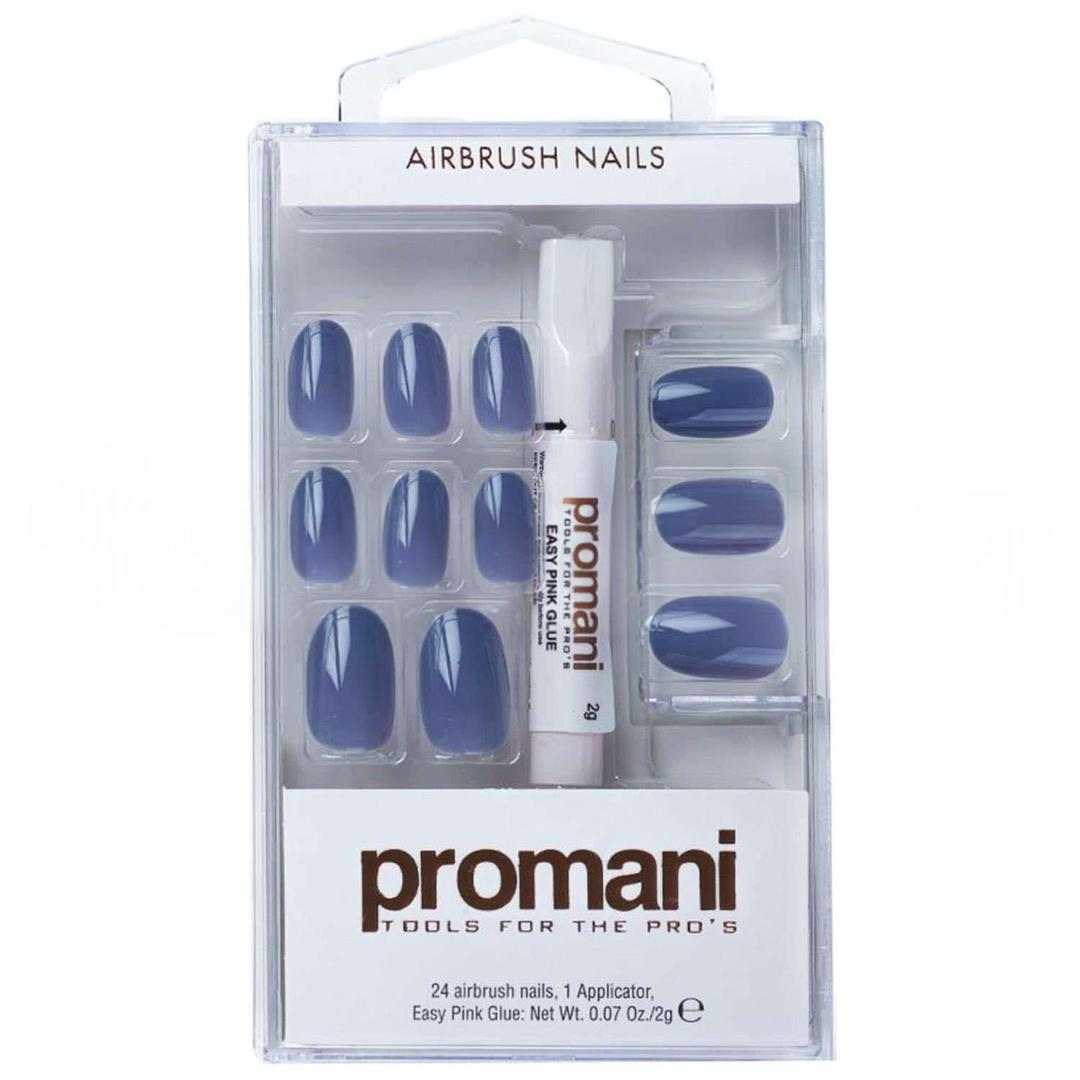 Promani Koyu Mavi Slate Takma Tırnak Kiti
