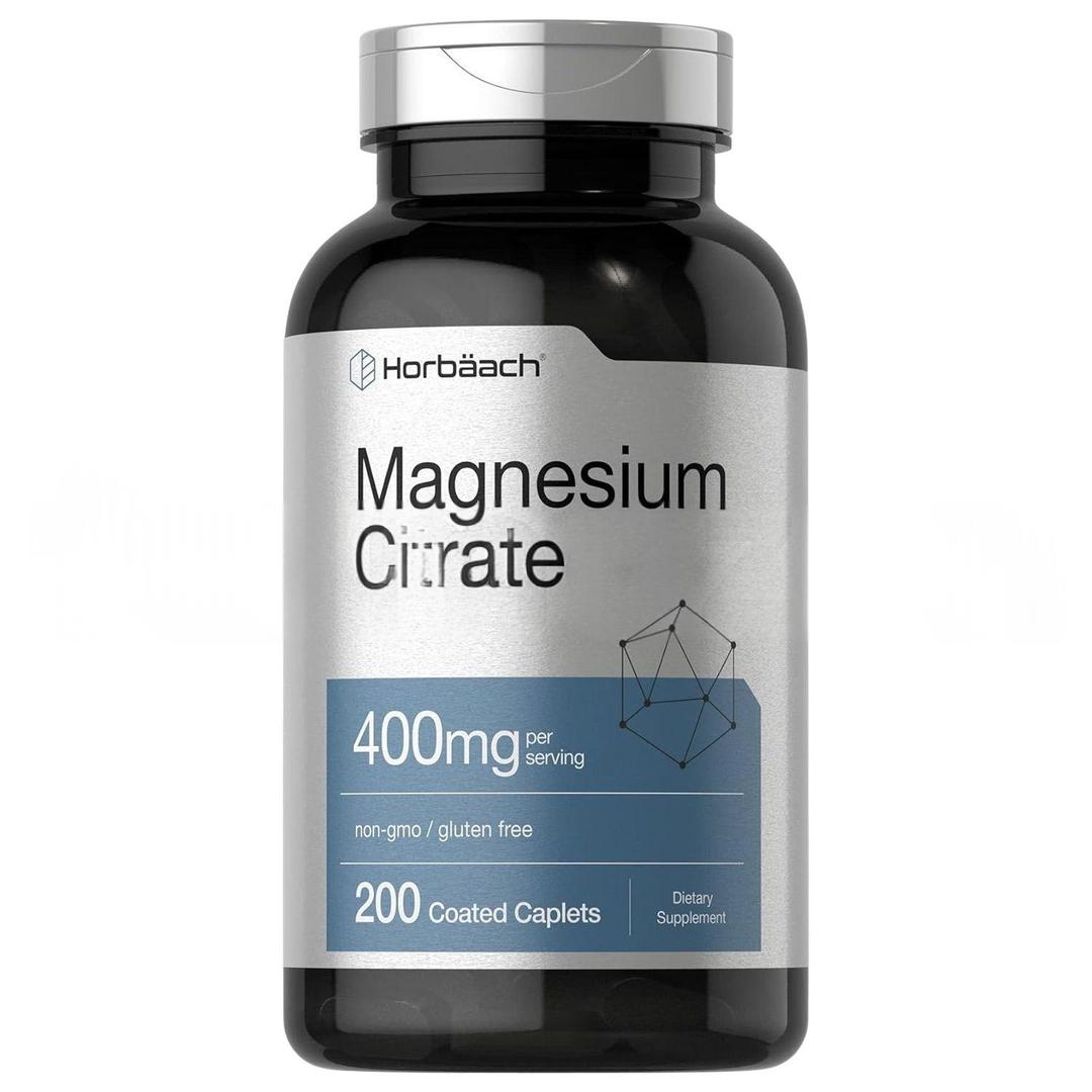Horbaach Magnesium Citrate 400 mg 200 Coated Kapsül - İthal