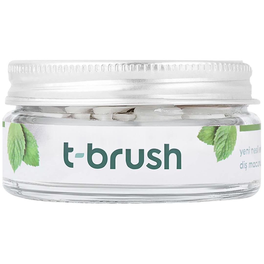 T-Brush Efervesan Diş Macunu Tableti 90 Adet Florürlü Nane Aromalı