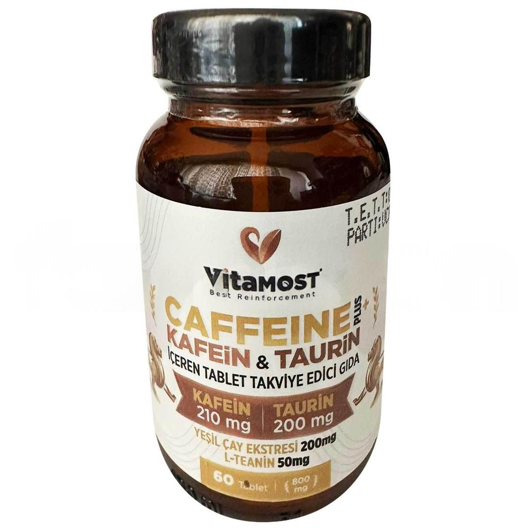 Vitamost Caffeine & Taurine & Yeşil Çay L-Teanin 60 Tablet