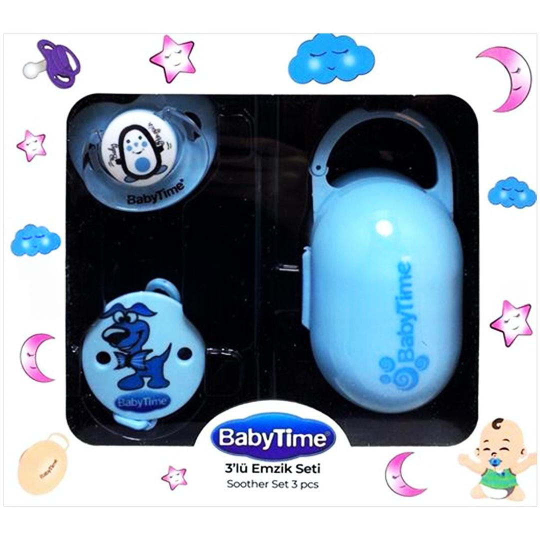 Baby Time BT511 3'lü Emzik Seti - Mavi