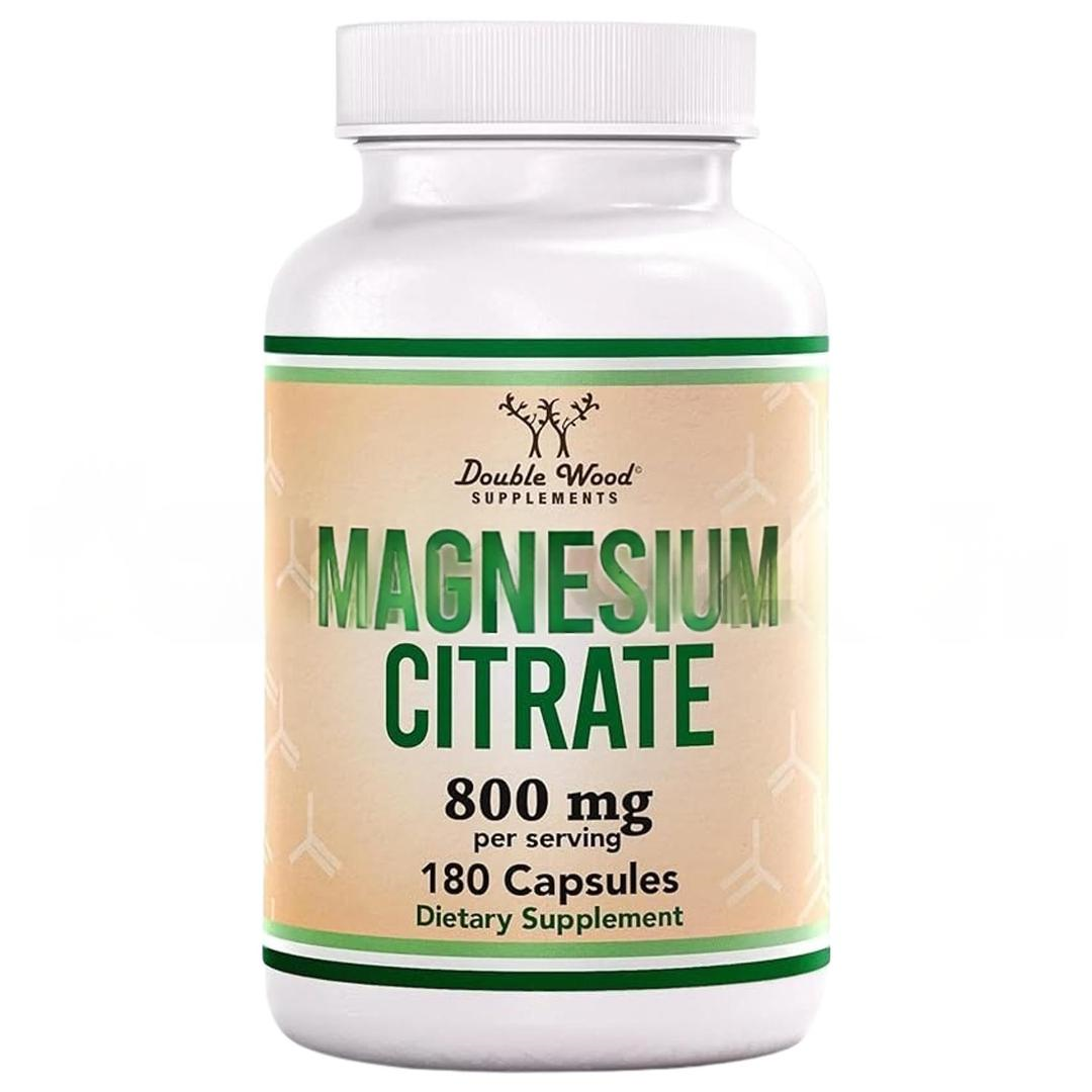 Double Wood Magnesium Citrate 800 mg 180 Capsules - İthal