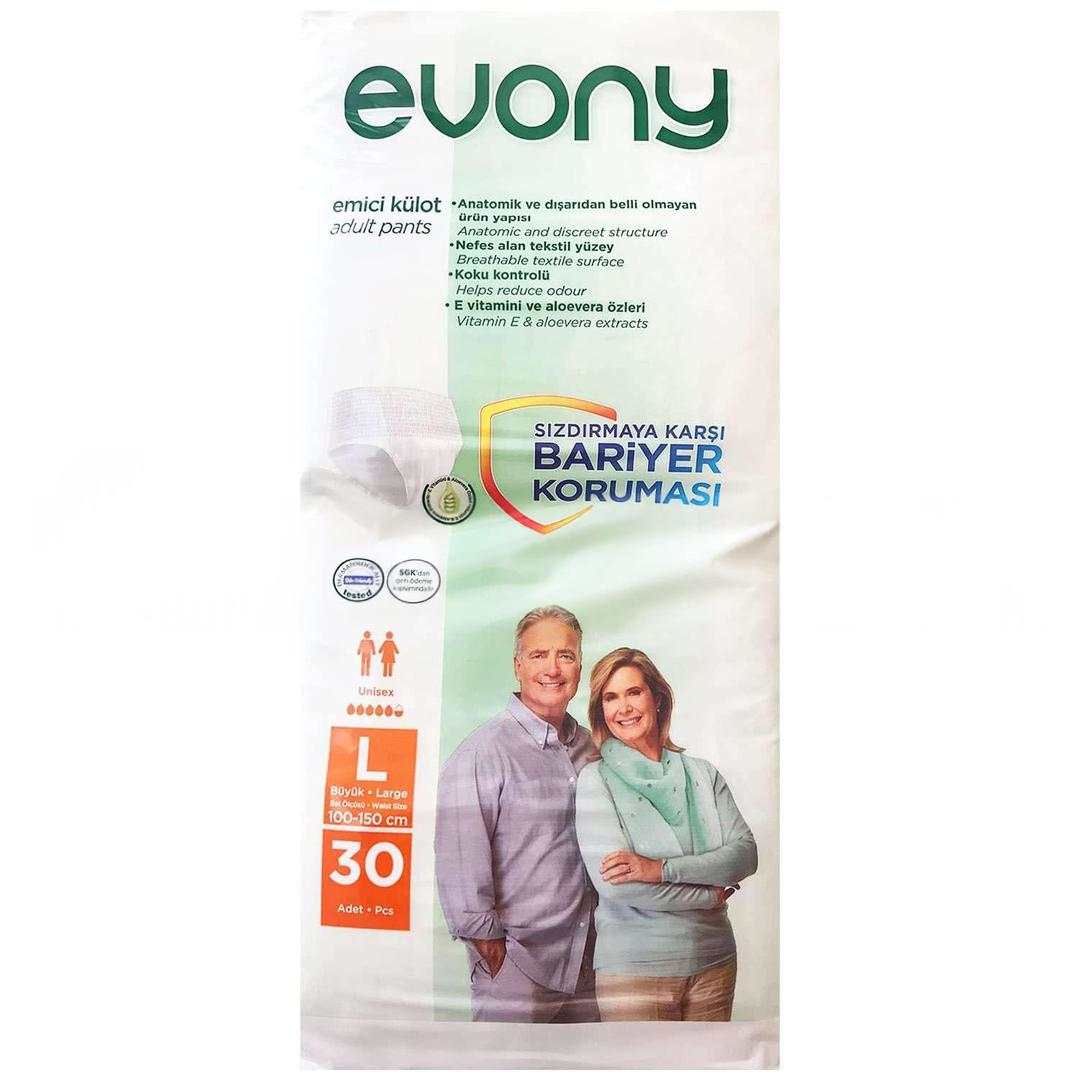 Evony Unisex Emici Külot Large 30'lu