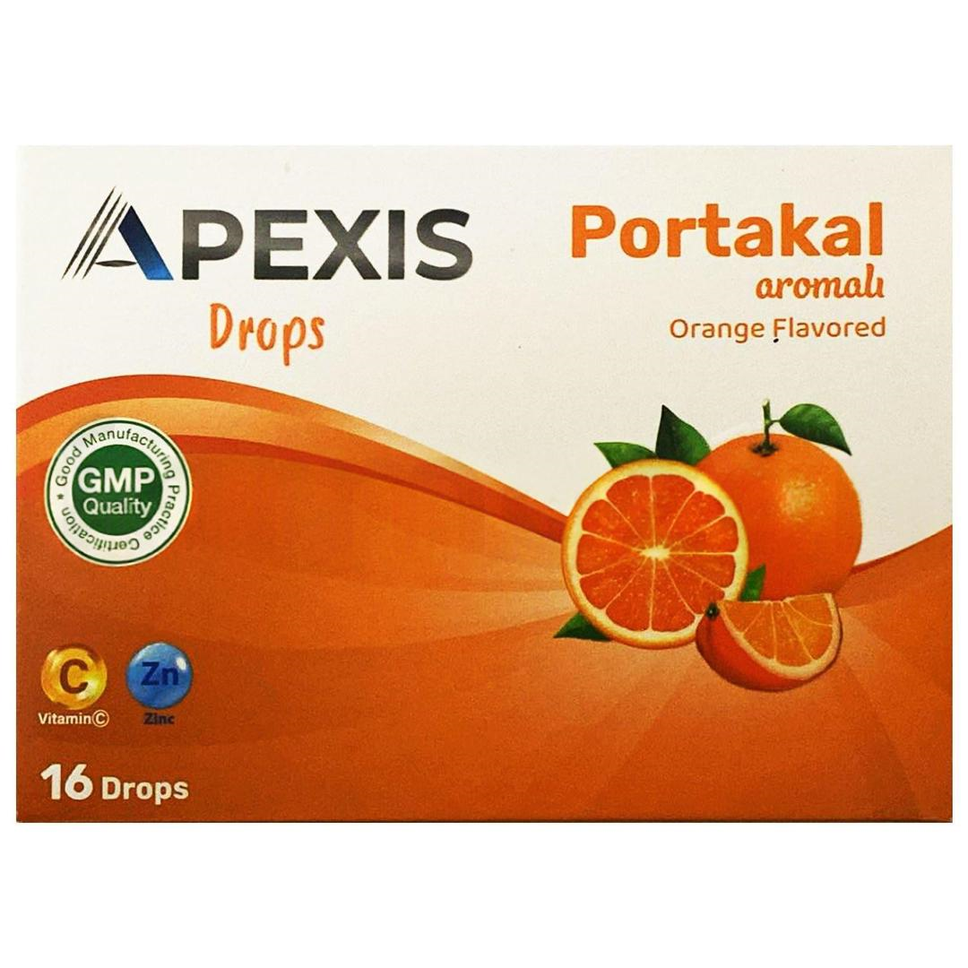 Apexis Drops Portakal Aromalı Pastil 16'lı