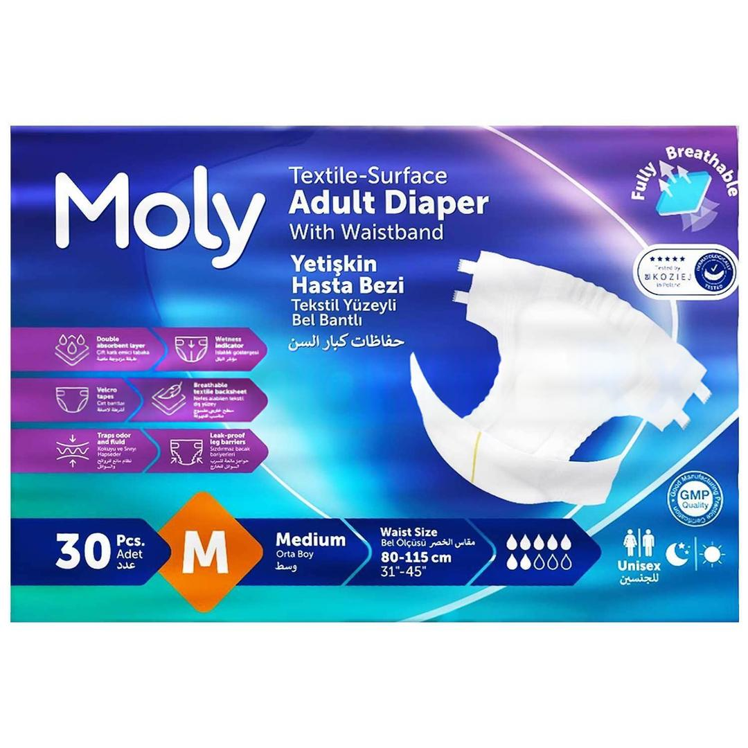 Moly Bel Bantlı Hasta Bezi 7 Damla Medium 30'lu
