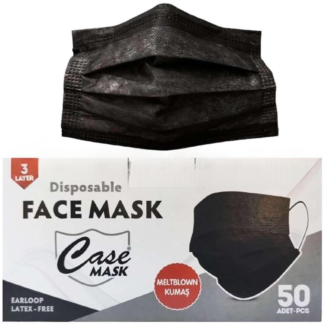 Case 3 Katlı Meltblown Kumaş Maske Telli 50'li (ÜTS Kayıtlı)