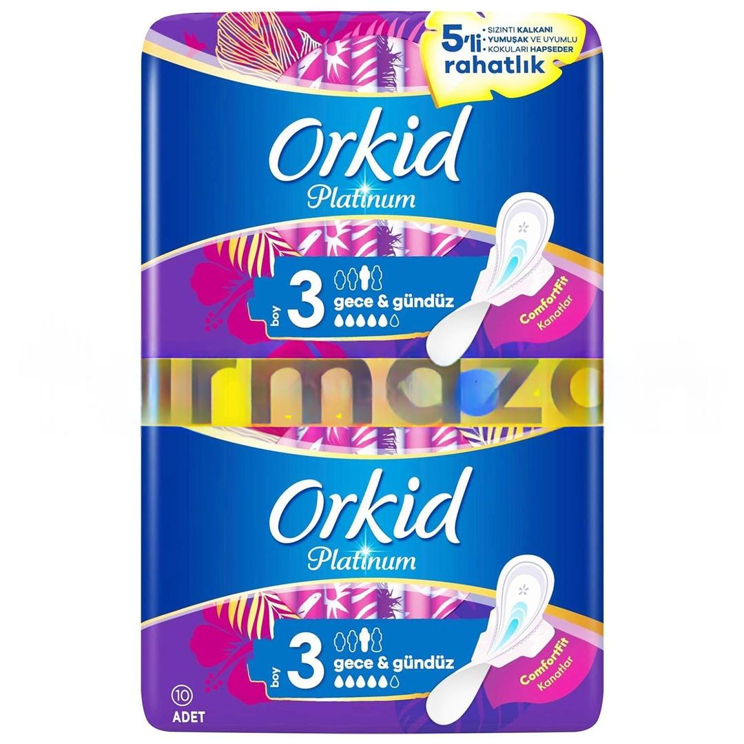 Orkid Platinum Gece Gündüz Hijyenik Ped No: 3 10'lu