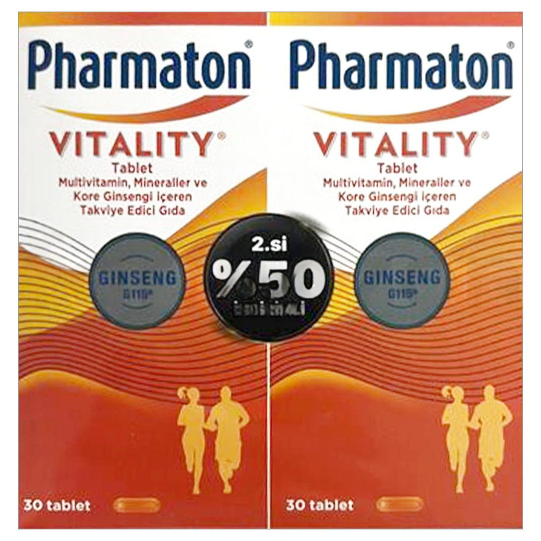 Pharmaton Vitality 30 Tablet Avantajlı 2'li Paket - 2.si %50 İndirimli