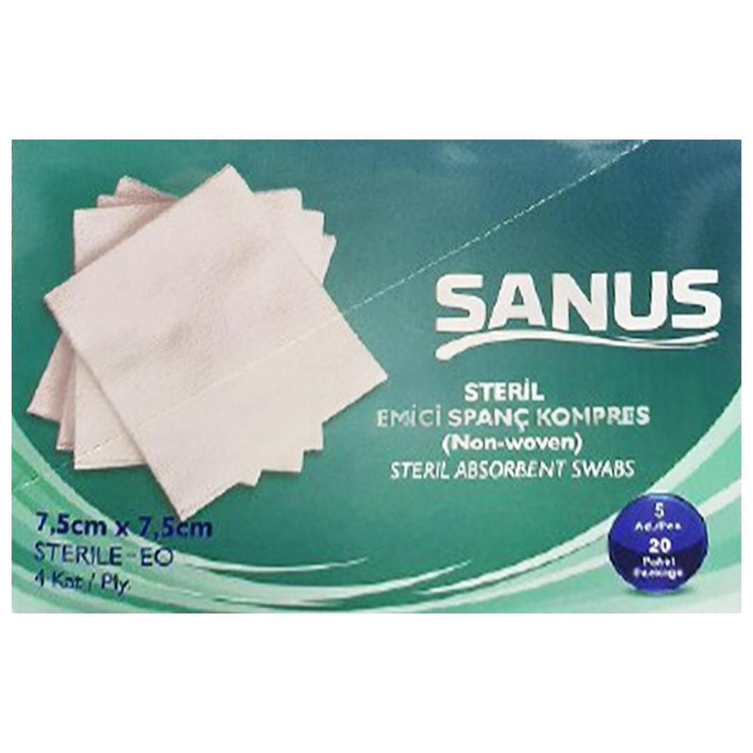 Sanus Gaz Kompres Spanç 7,5cm x 7,5cm 100'lü
