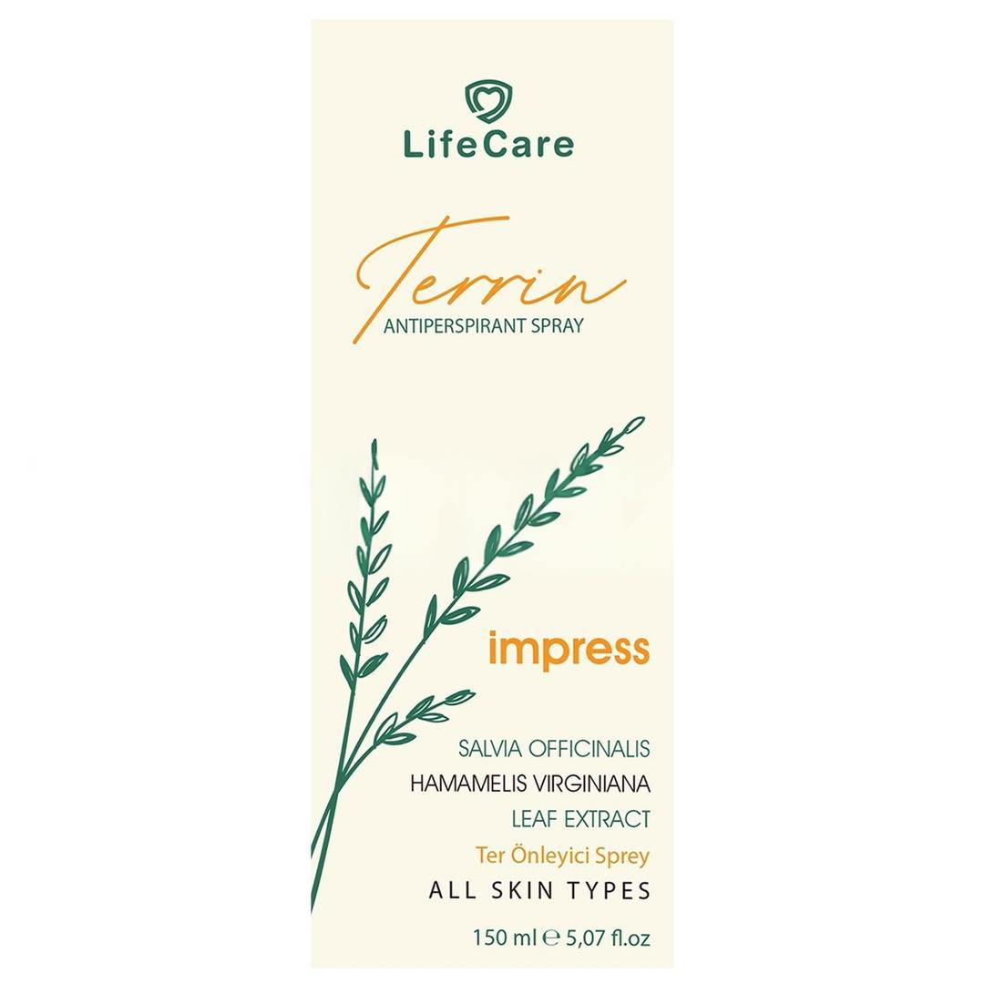 Terrin Impress Parfümlü Koltuk Altı El Ayak Terleme Önleyici ve Ter Kokusuna Karşı Sprey 150 ml