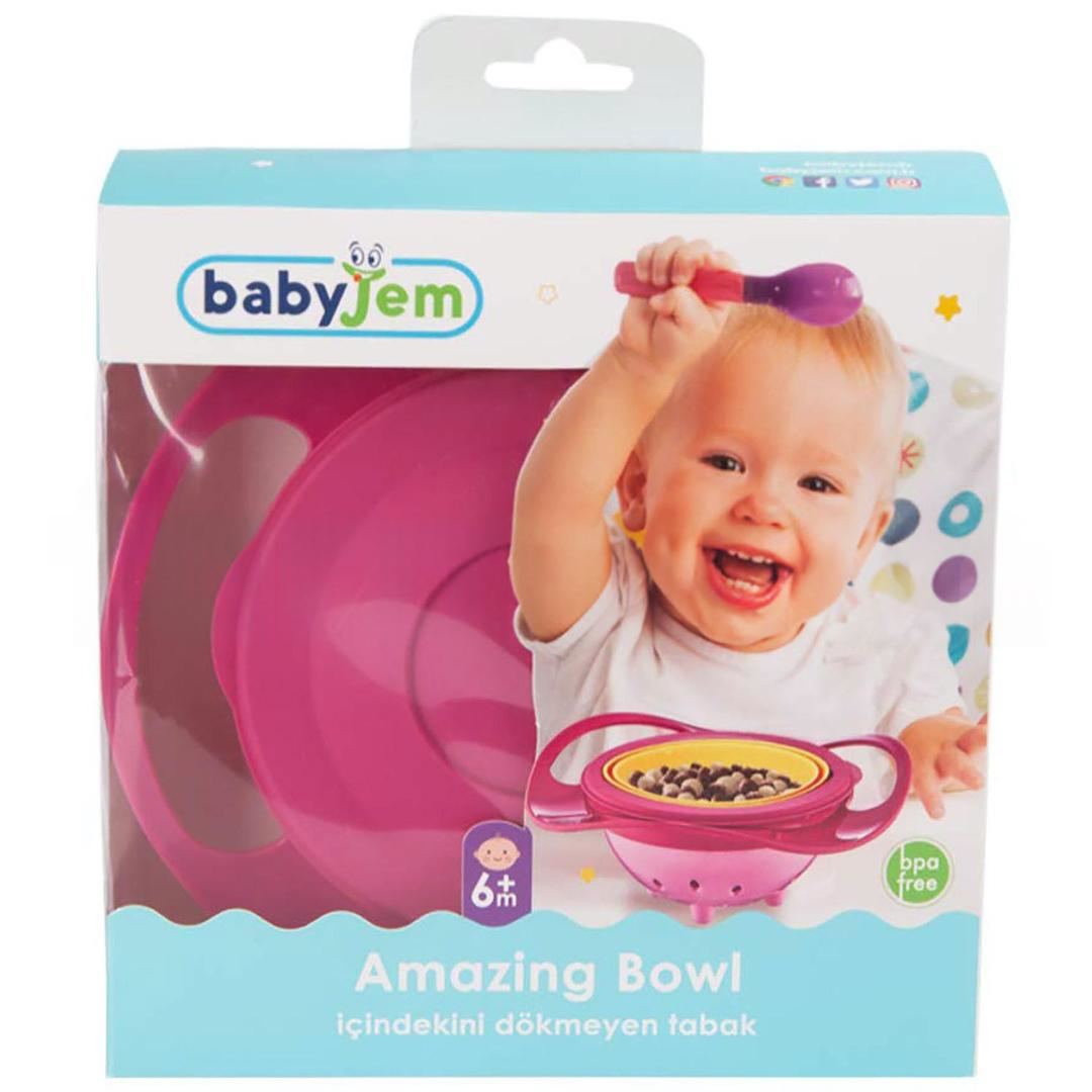 Babyjem Amazing Bowl İçindekini Dökmeyen Tabak - Pembe