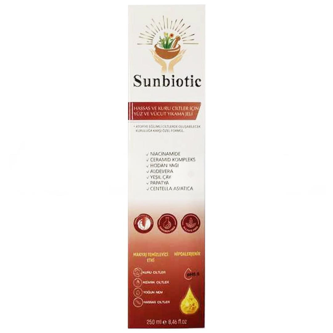 Sunbiotic Hipoalerjenik Hassas ve Kuru Ciltler İçin Yüz ve Vücut Yıkama Jeli 250 ml