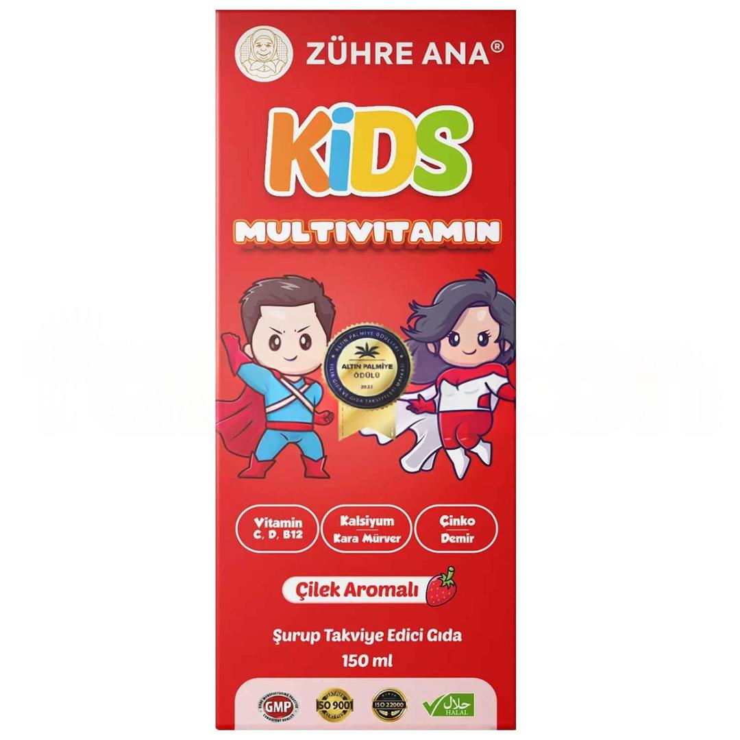 Zühre Ana Kids Multivitamin Şurup Çilekli 150 ml