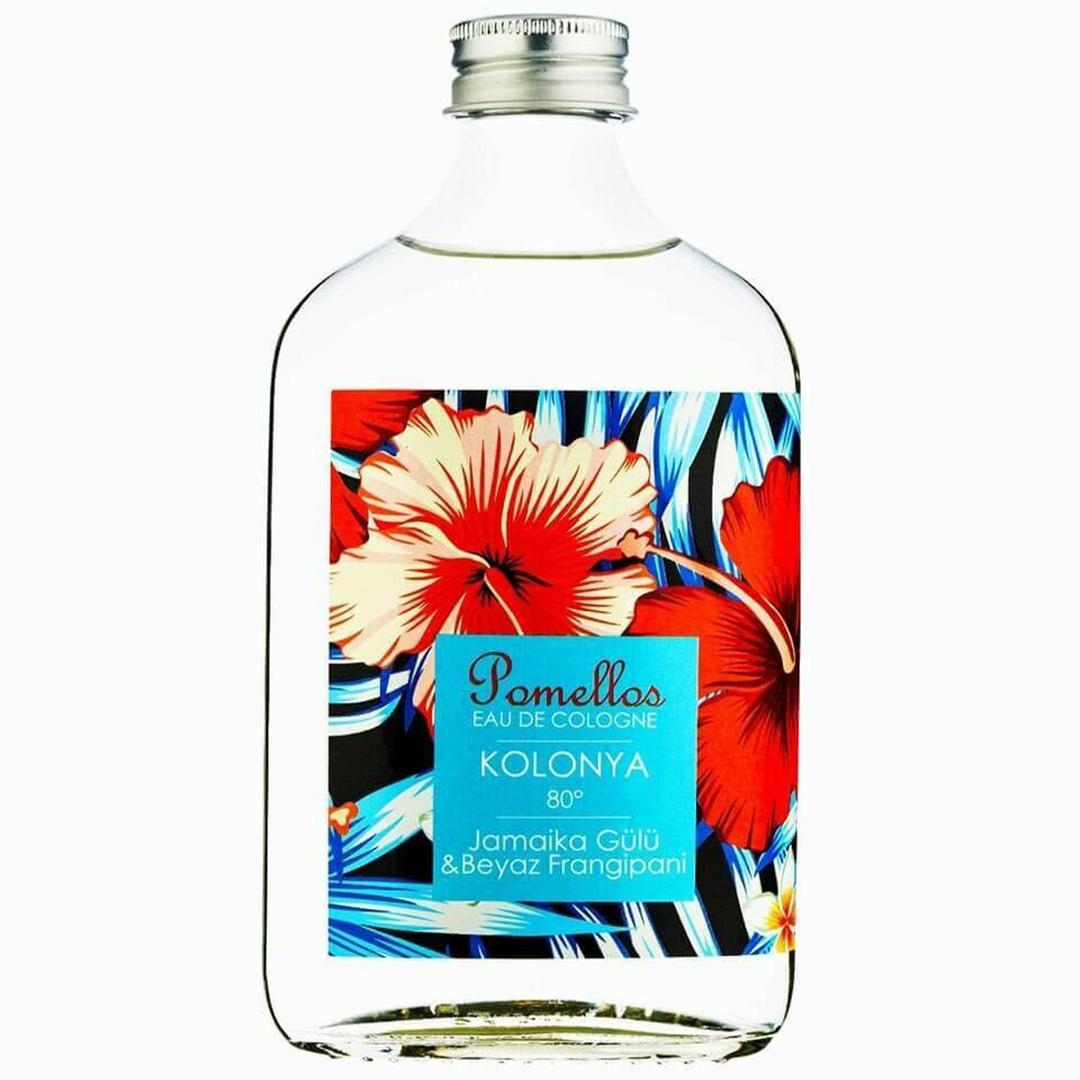 Pomellos Jamaika Gülü & Beyaz Frangipani Cam Şişe Kolonya 250 ml