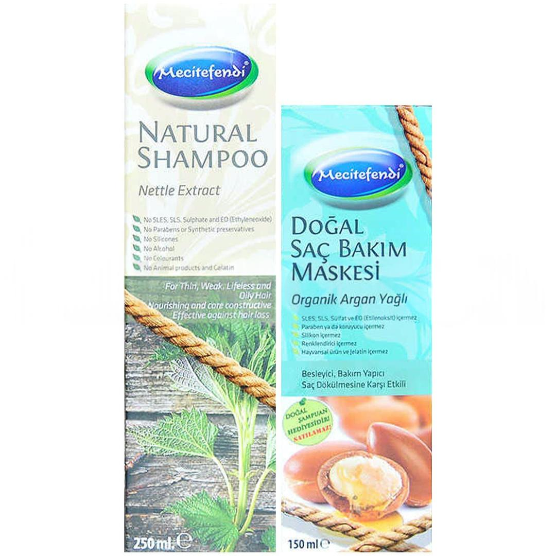 Mecitefendi Isırgan Şampuan 250 ml + Argan Yağlı Saç Maskesi 150 ml