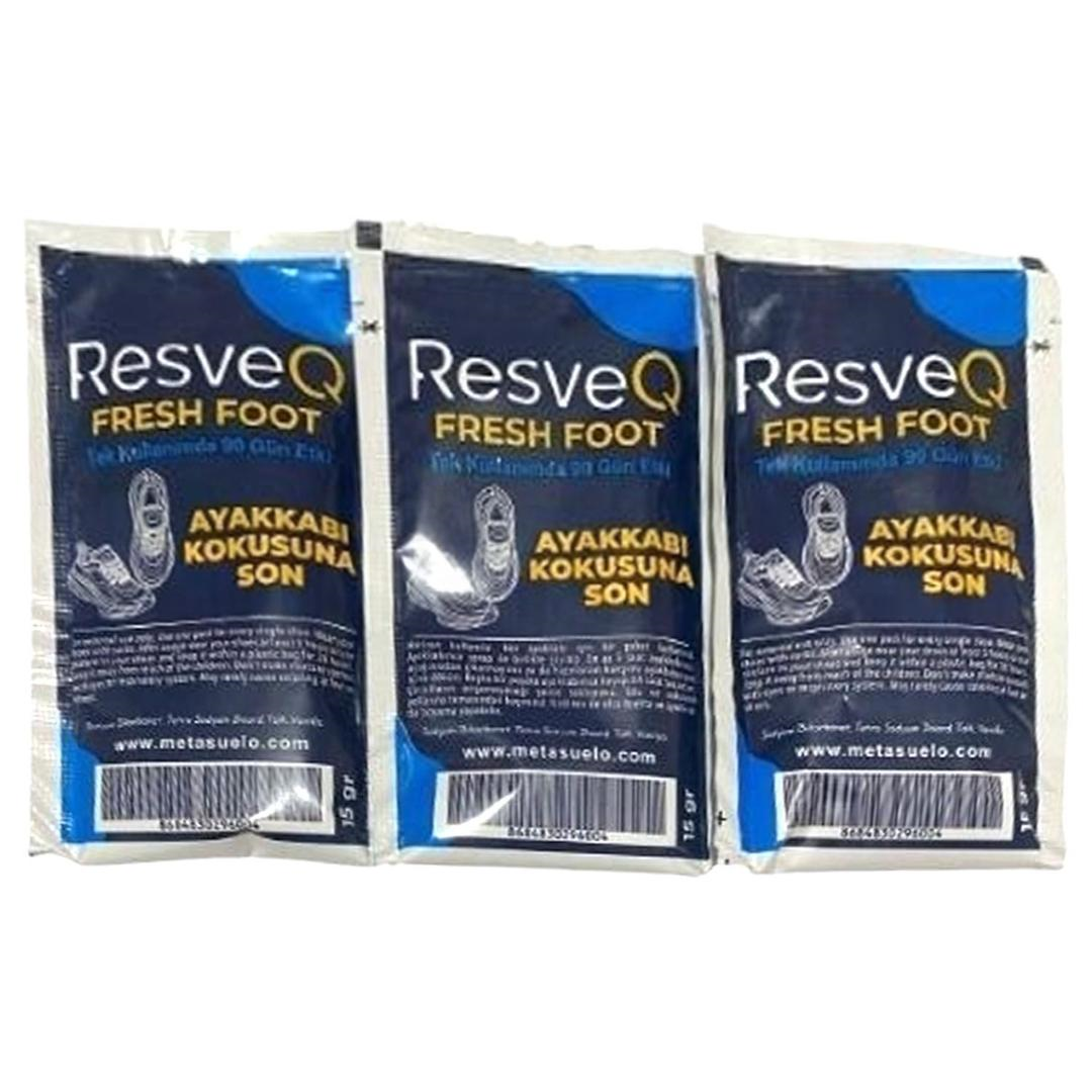 Resveq Fresh Foot Ayakkabı Kokusu Giderici Toz 15 gr Şase 50 Adet