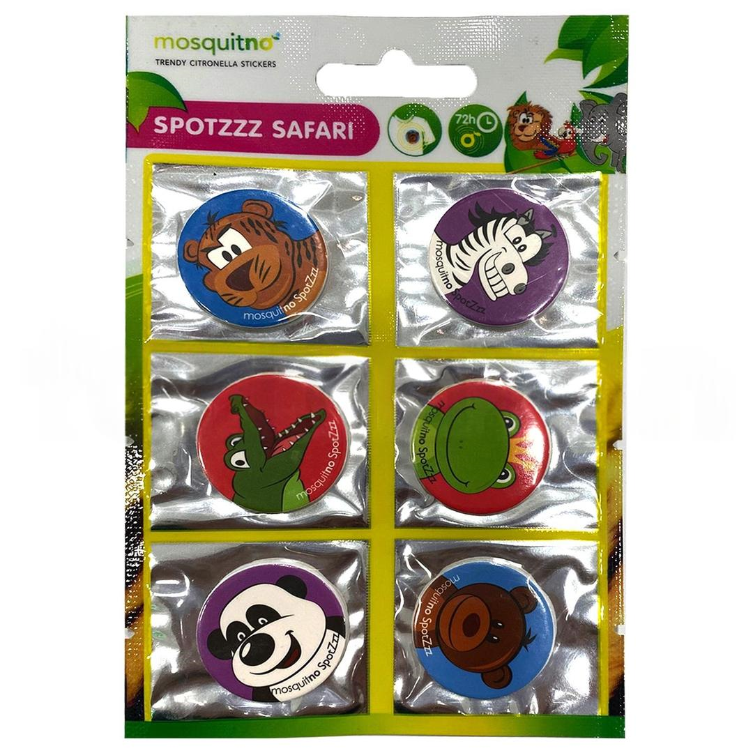 Mosquitno Safari Animals Citronella Stickers 6'lı