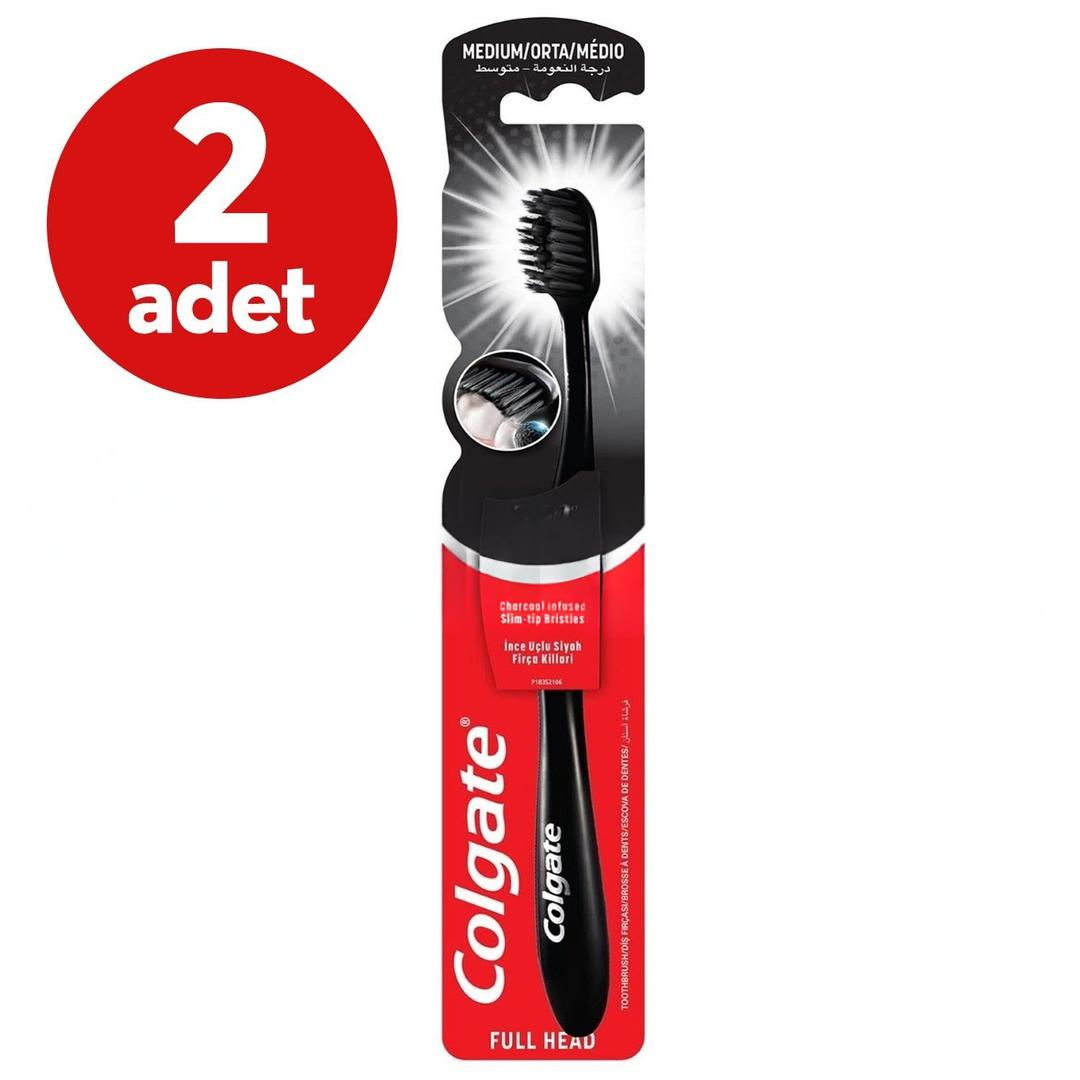 Colgate 360 Charcoal Diş Fırçası Orta 2 Adet - Siyah