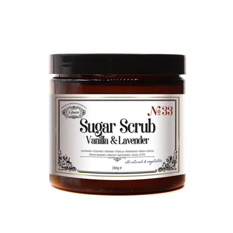 Rosece R33 Şeker Scrub Vanilya Lavanta | Doğal AHA Arındırıcı Peeling 260 gr