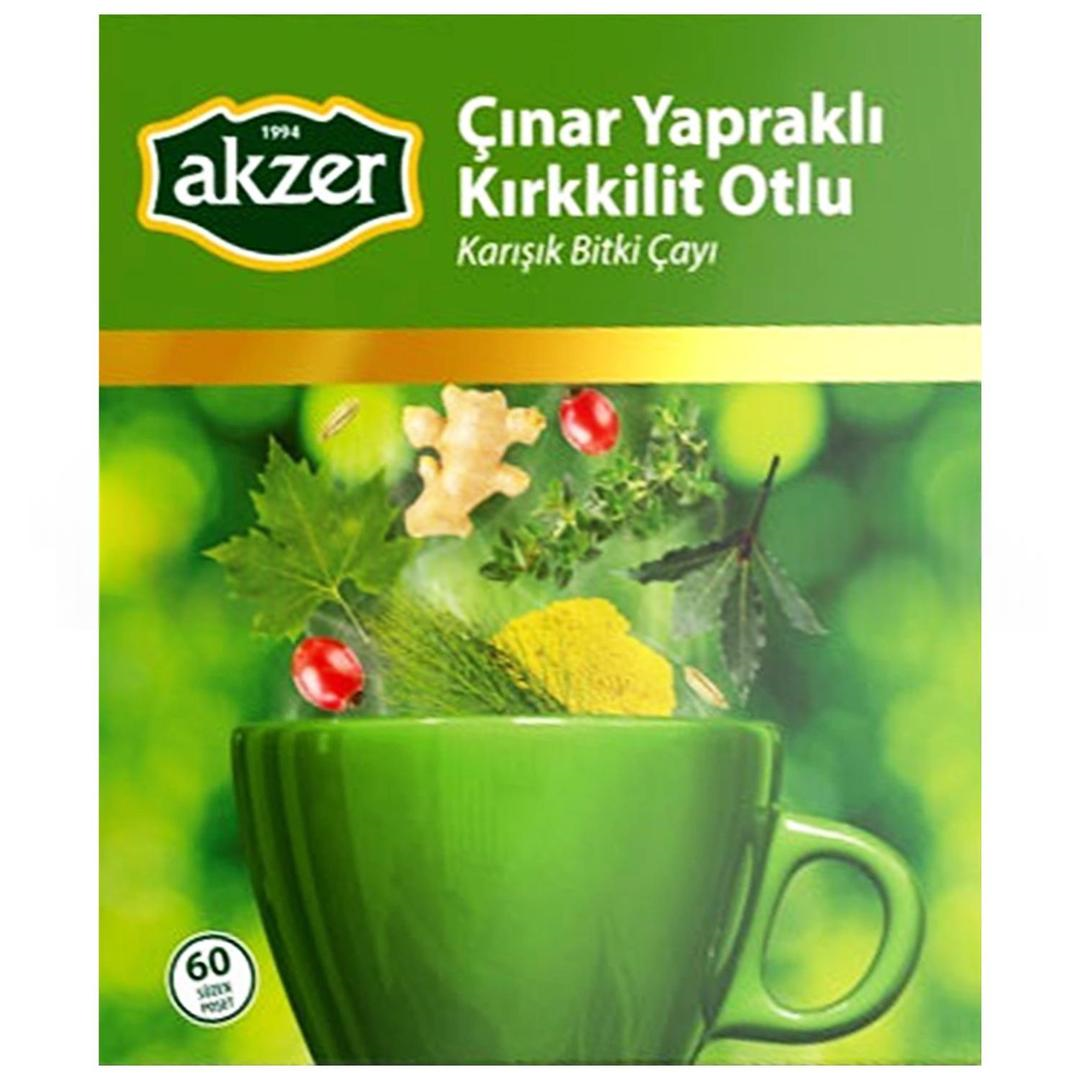 Akzer Çınar Yapraklı Kırkkilit Otlu Çay 60'lı Süzen Poşet