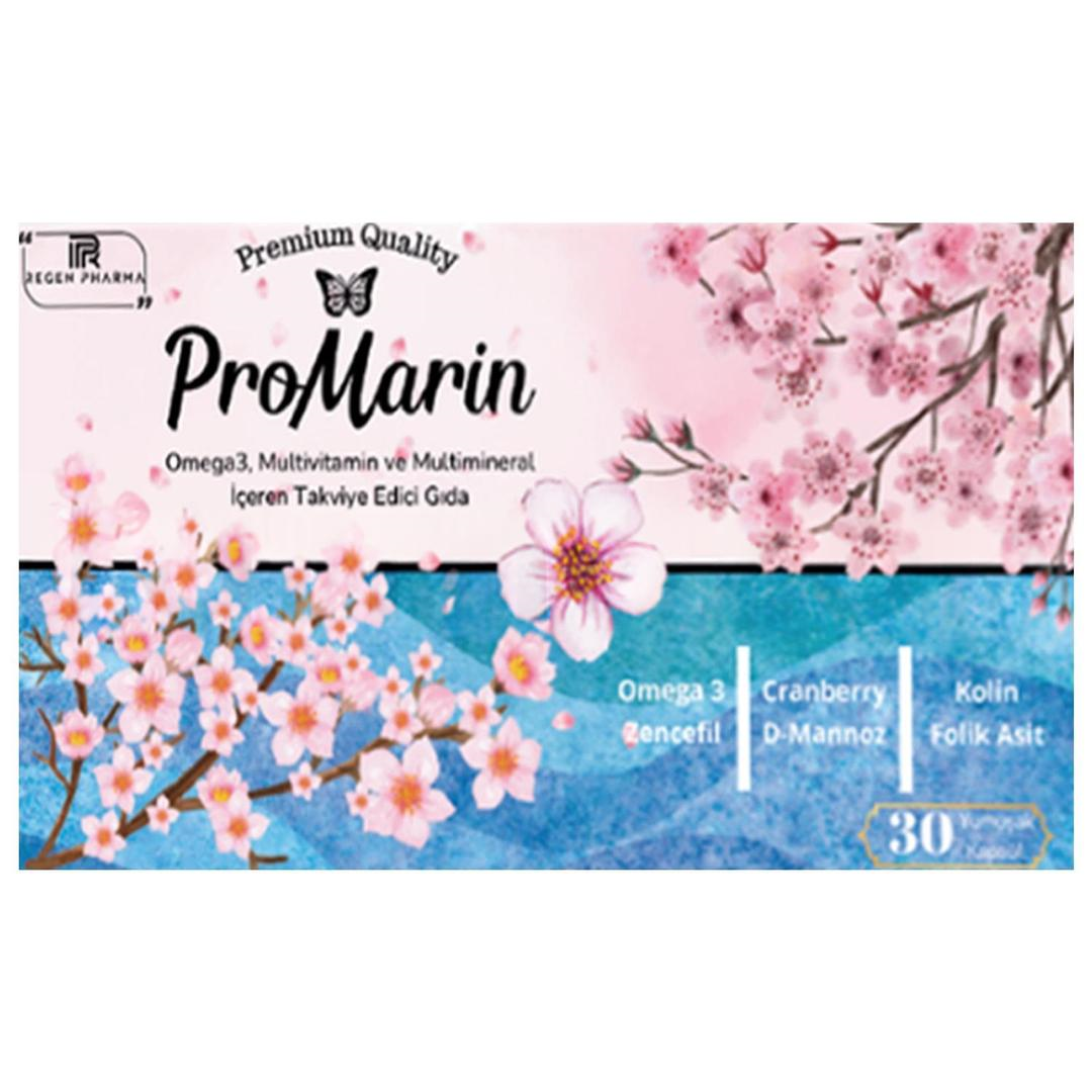 Promarin Omega 3 Multivitamin ve Multimineral İçeren T.E.G. 30 kapsül
