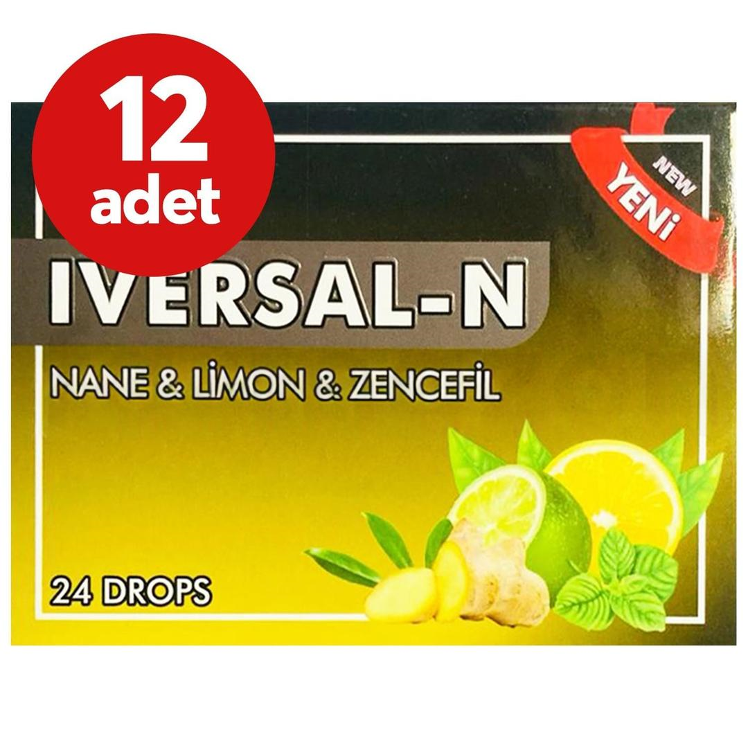 Iversal-N Nane Limon Zencefil 24 Pastil - 12 Adet
