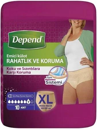 DEPEND MEDİKAL EMC KÜLOT KADIN XL (30X1)