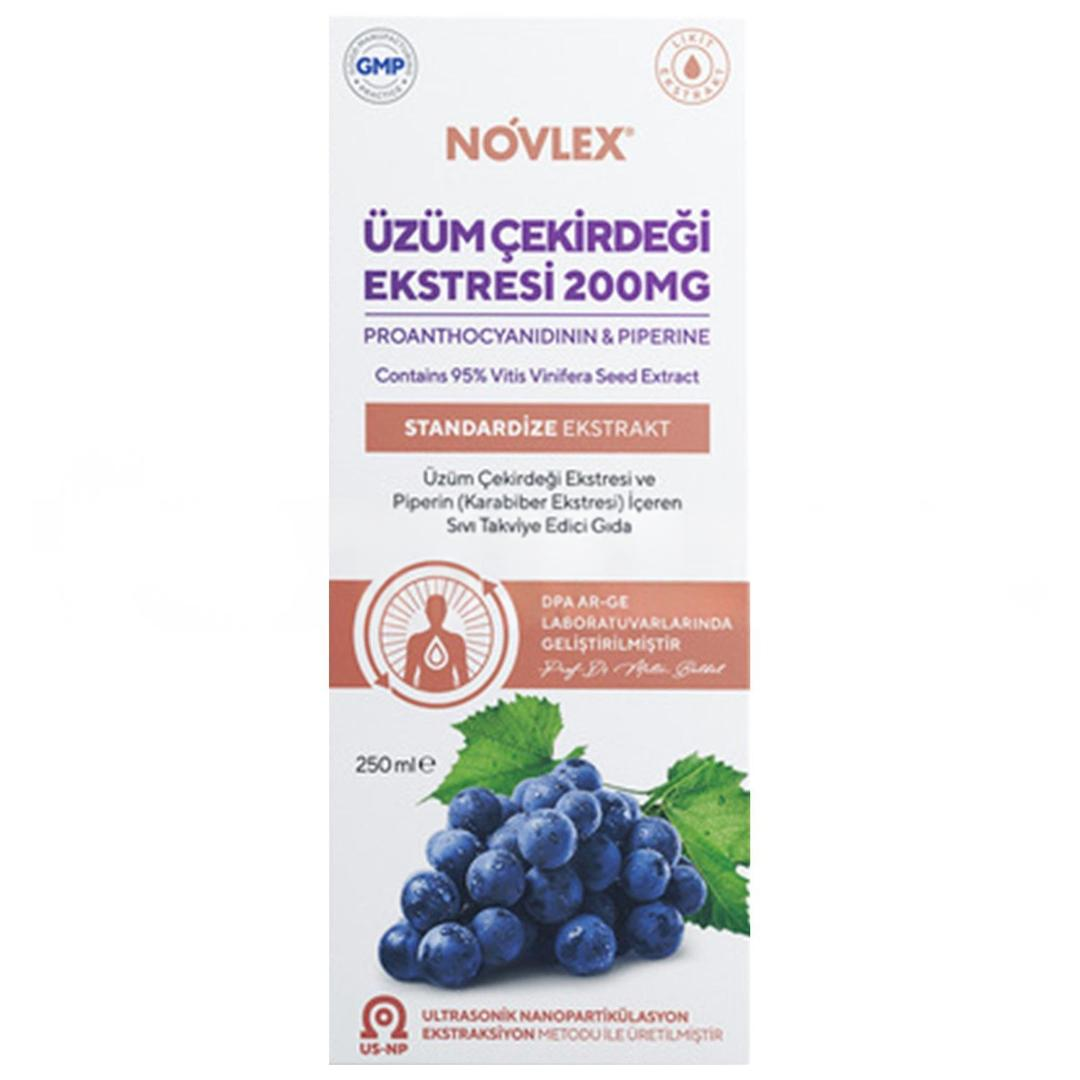 Novlex Üzüm Çekirdeği Ekstresi ve Piperin 250 ml