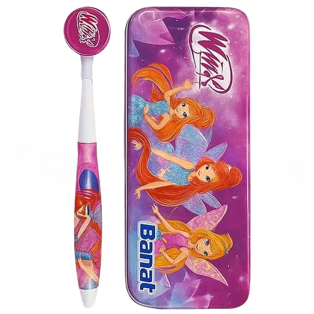 Banat Winx Metal Kalem Kutusu + Çocuk Diş Fırçası