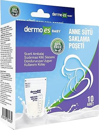 DERMOES BABY ANNE SÜTÜ SAKLAMA POŞETİ 10 ADET