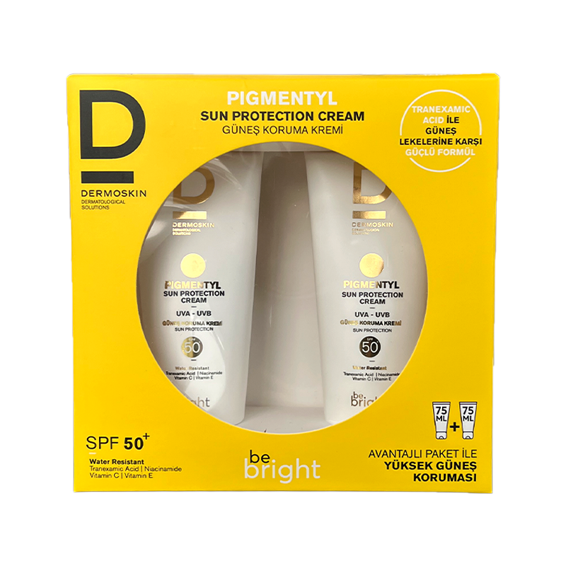 DERMOSKIN BE BRIGHT PIGMENTYL SUN PROTECTION SPF50 CREAM 2 Lİ PAKET