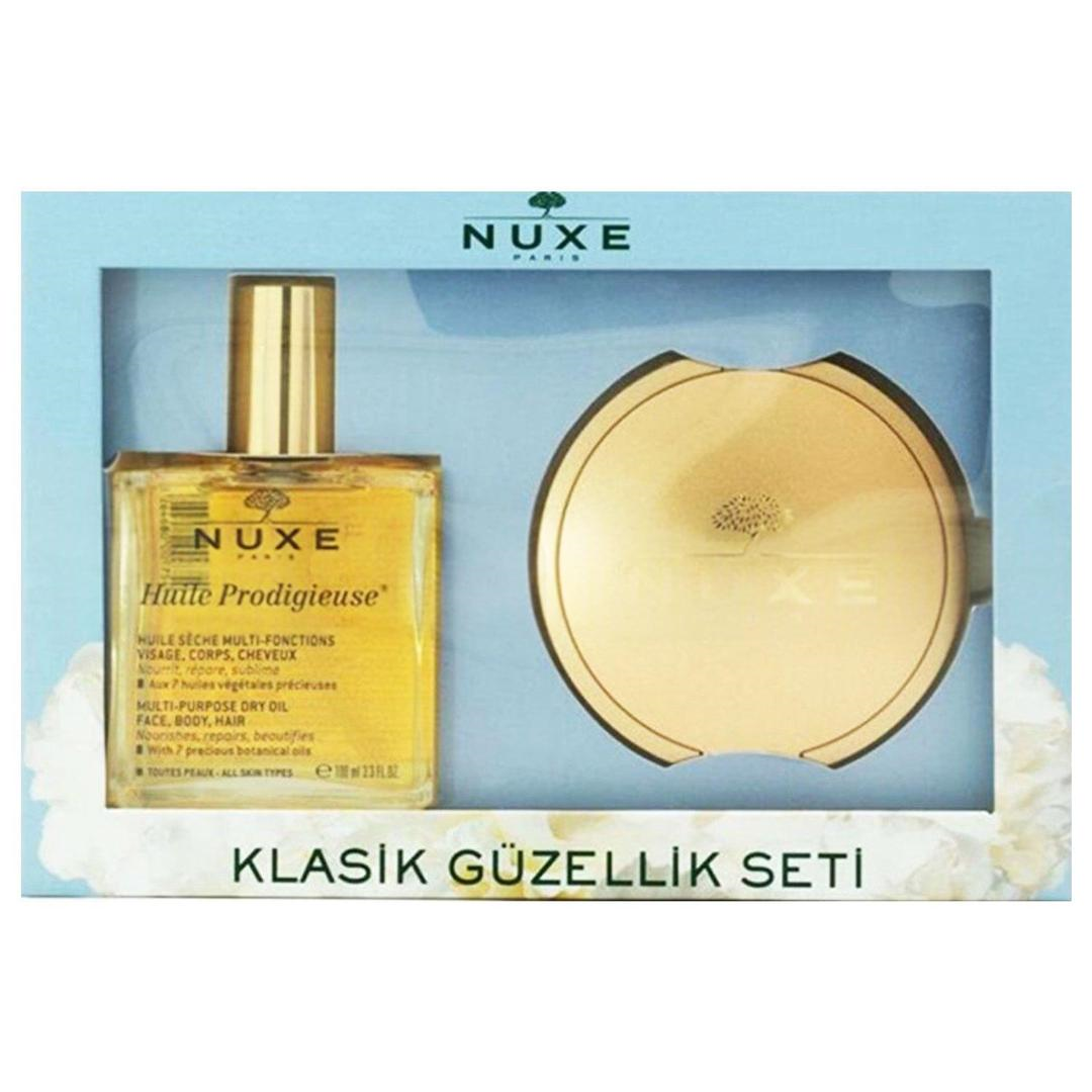 Nuxe Klasik Güzellik Seti - Kuru Yağ 100 ml + Kompakt Pudra 25 ml