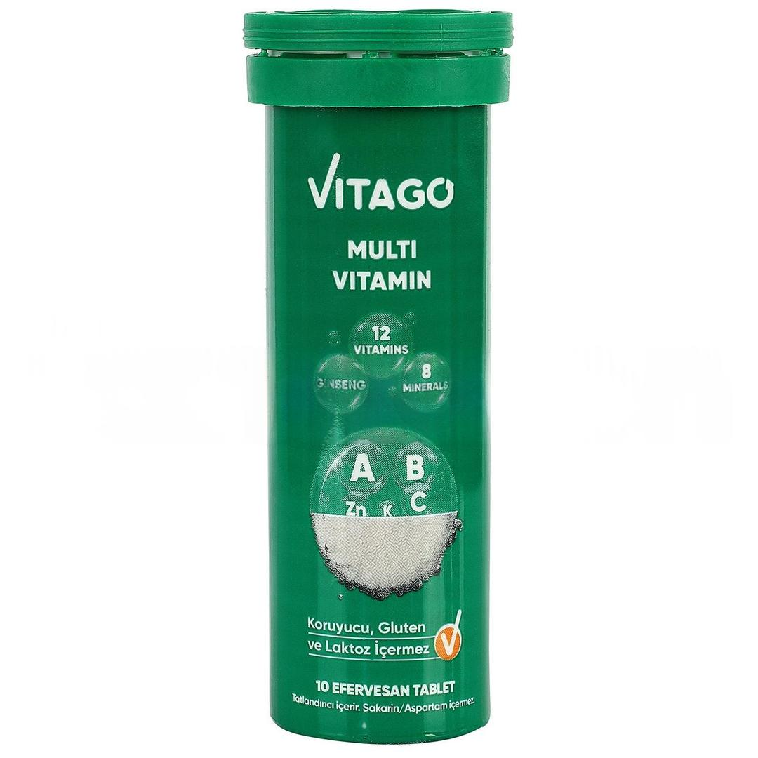 Vitago Multivitamin Multimineral İçeren Efervesan Tablet 10’lu