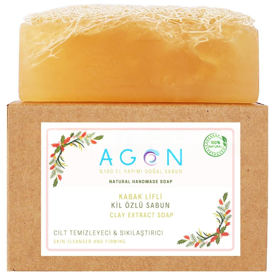 Agon El Yapımı Doğal Kabak Lifli Kil Özlü Sabun 120 gr