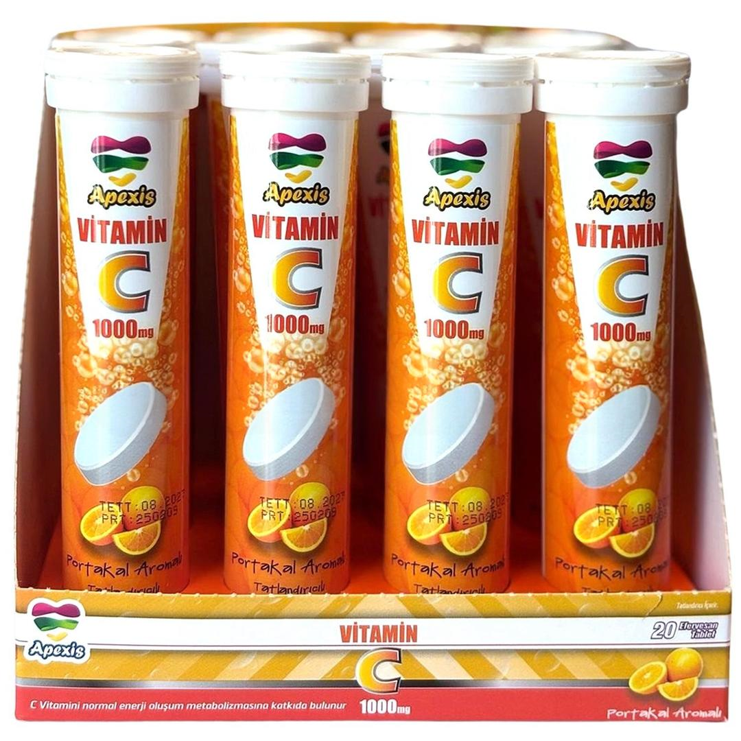 Apexis Vitamin C 1000 mg 20 Efervesan Tablet - 12'li Stant