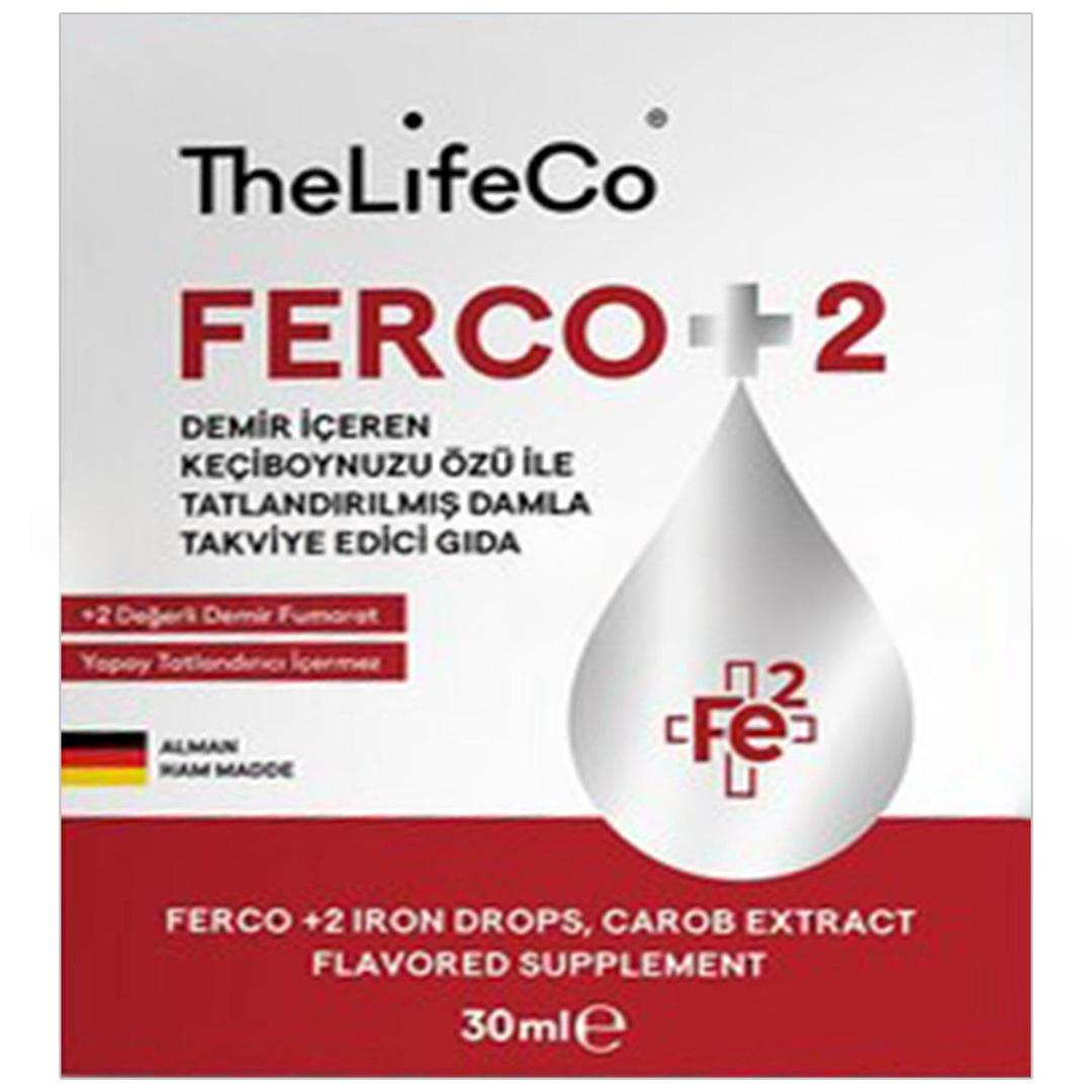 TheLifeCo Ferco +2 Değerlikli Demir Damlası 30 ml