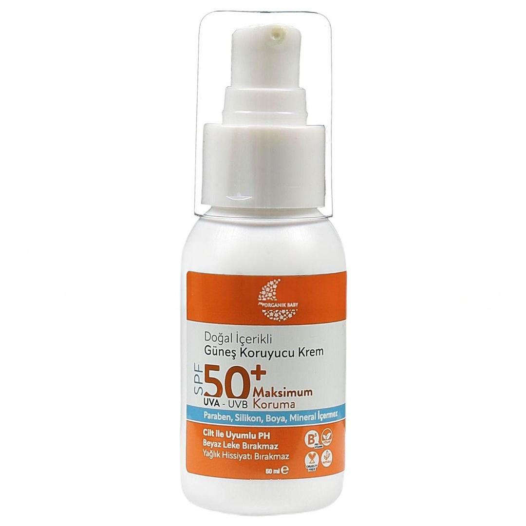 Organik Baby Doğal İçerikli Güneş Koruyucu Krem SPF50+ 50 ml