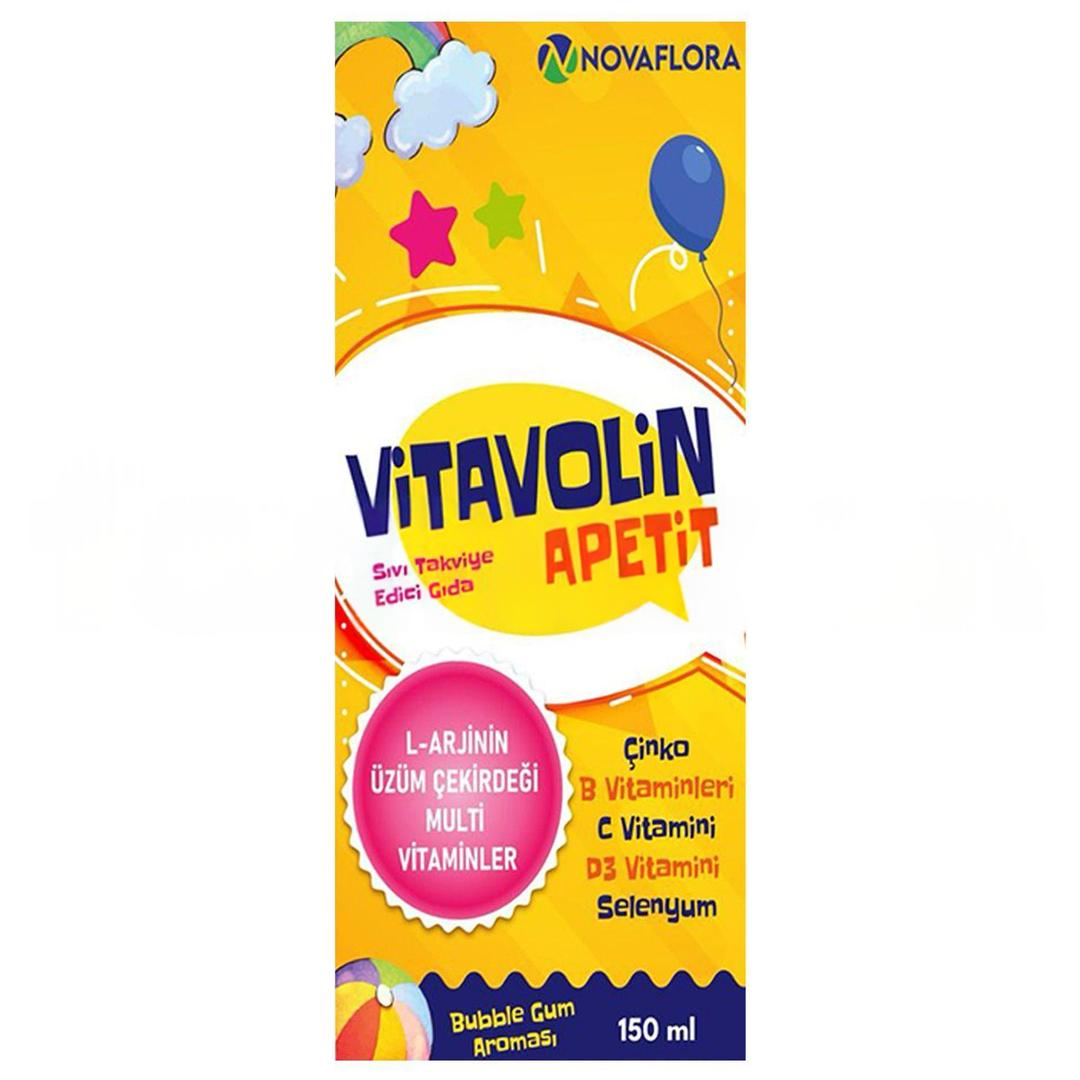 Vitavolin Apetit L-Arjinin Üzüm Çekirdeği Ekstresi Multivitamin İçeren Takviye Edici Gıda 150 ml