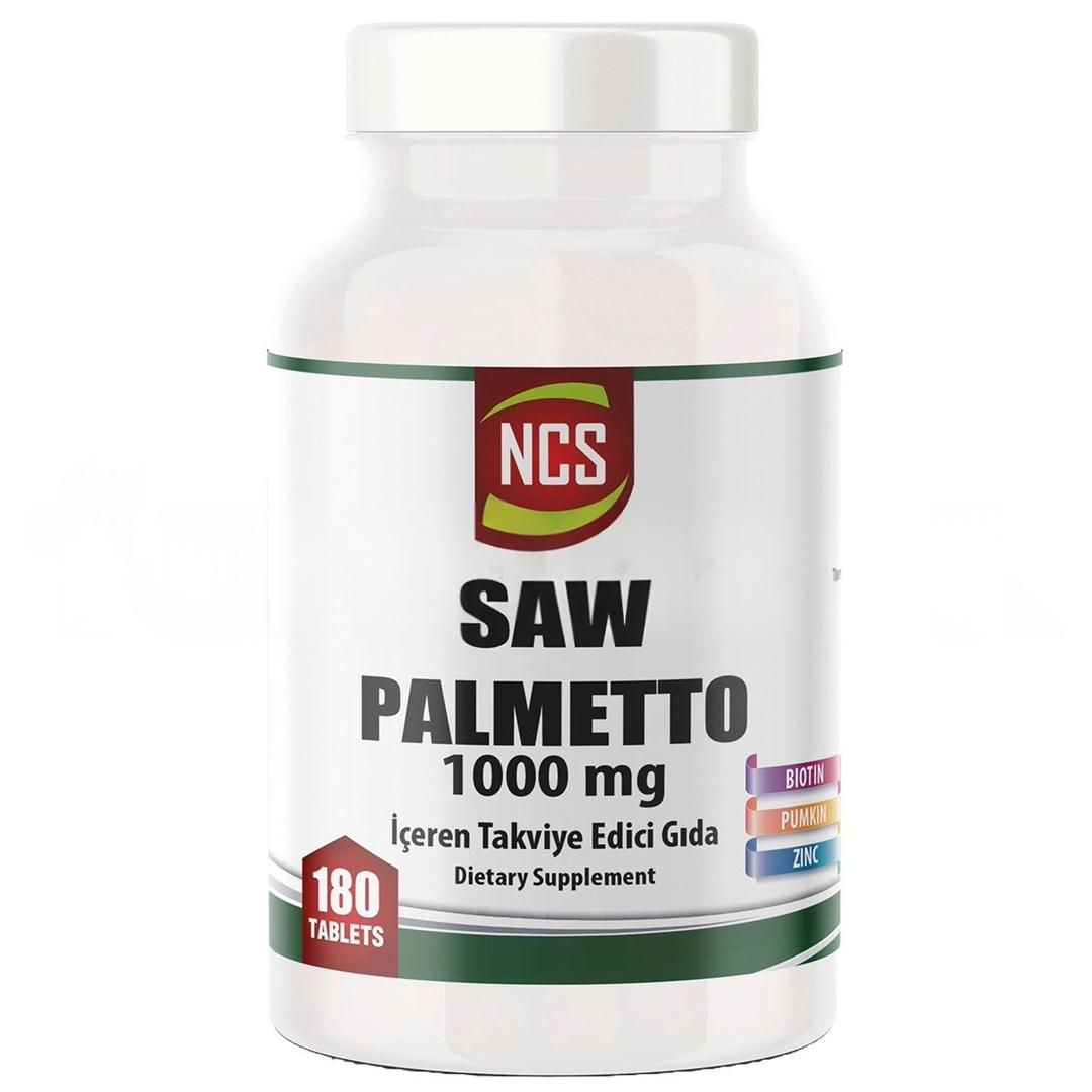 NCS Saw Palmetto 1000 mg Pumpkin Biotin Zinc Complex 180 Tablet