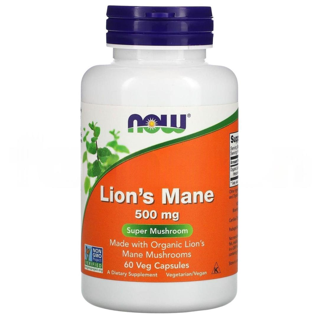 Now Foods Lion's Mane 500 mg 60 Veg Capsules - İthal