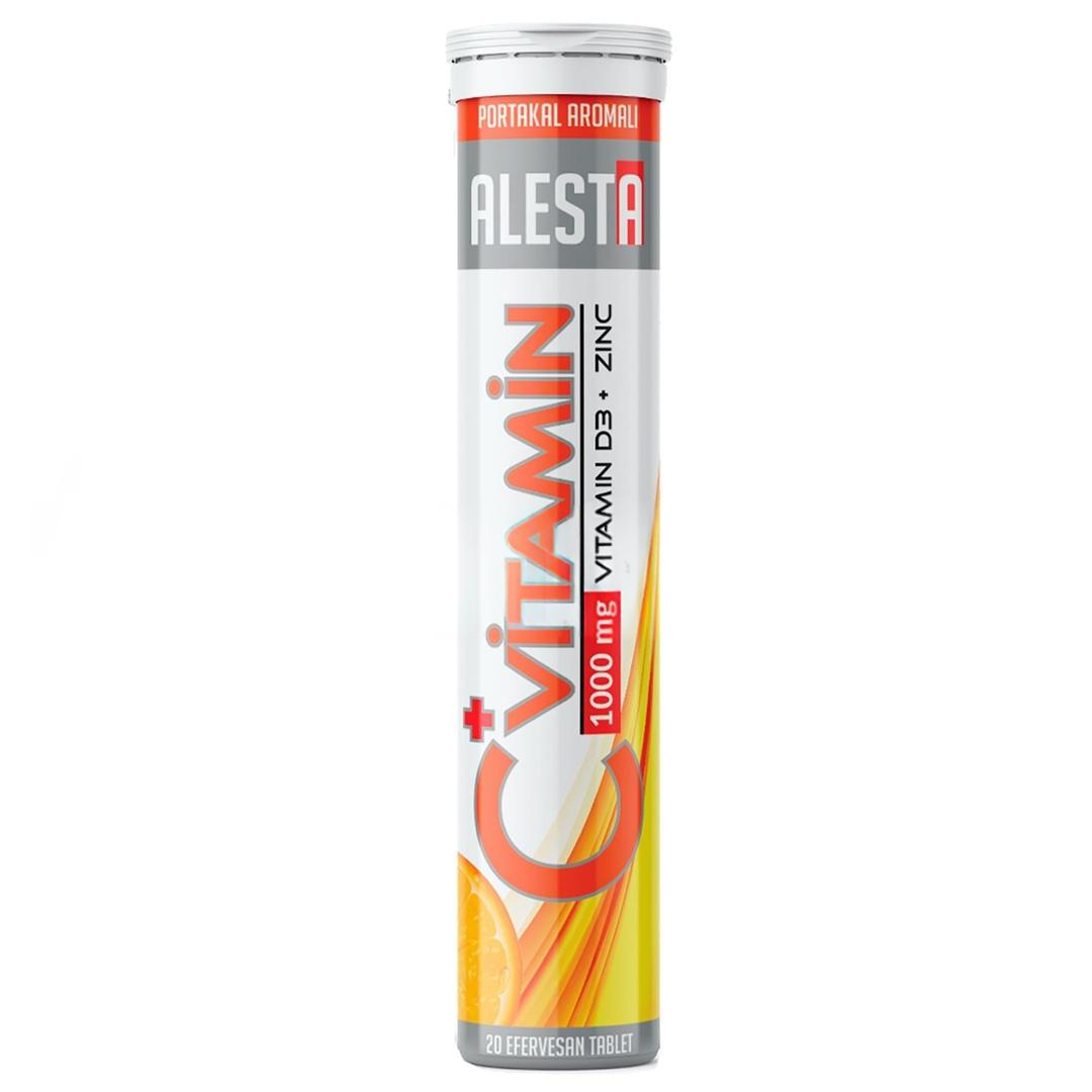 Alesta Sağlık C Vitamini 1000 mg D3 Zink 20 Efervesan Tablet
