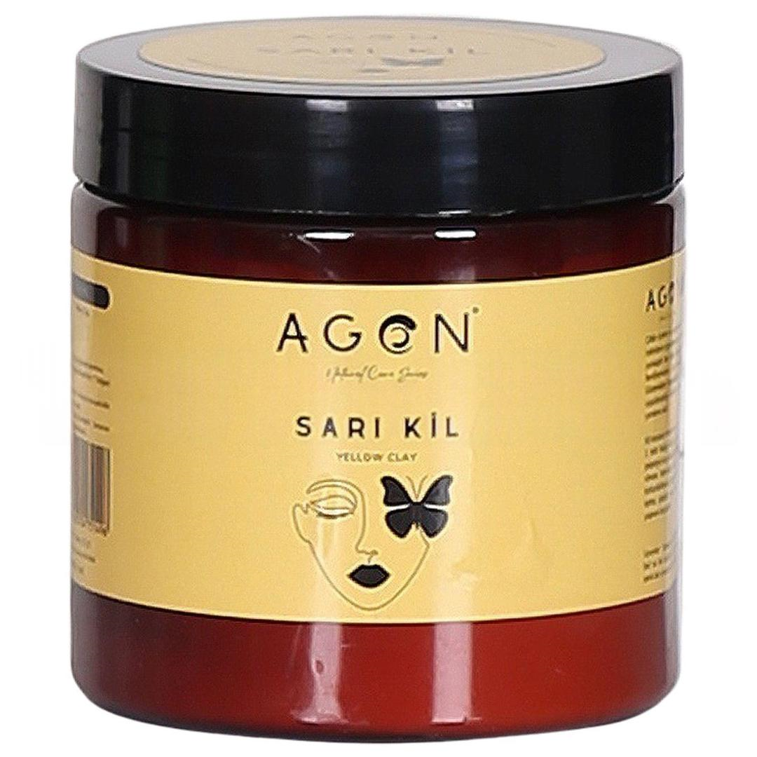 Agon Sarı Kil Doğal Yüz Bakım Maskesi Siyah Nokta ve Sivilce Karşıtı Gözenek Sıkılaştırıcı 500 ml
